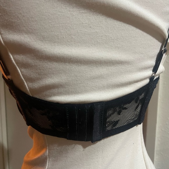 Urban outfitters out from under sheer black lace and velvet bra Sz small - Picture 4 of 6